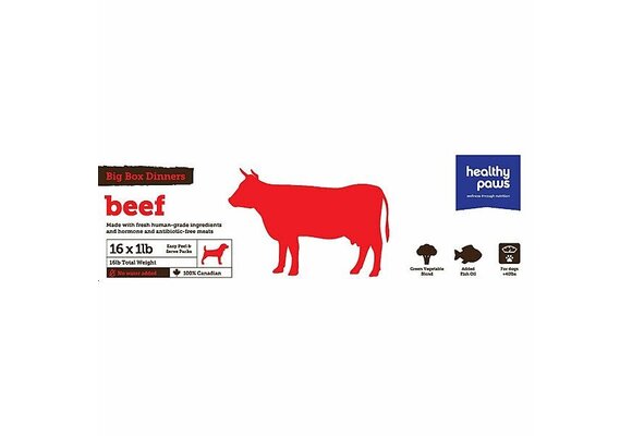 Healthy Paws Dog Complete Dinner Beef 16lb