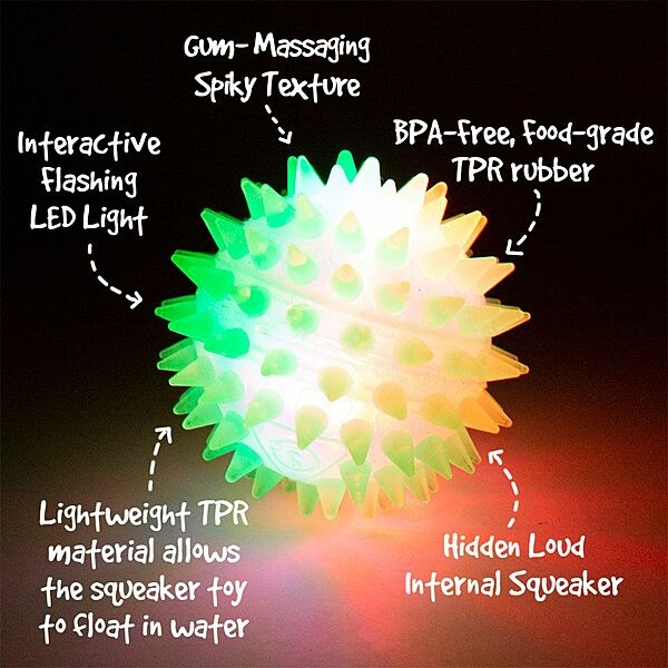Gnawsome squeak and light ball sale