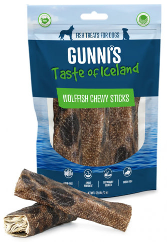 Gunni's Wolffish Skin Chewy Sticks 3pcs