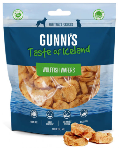 Gunni's Wolffish Wafers 5oz