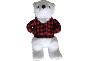 Tall Tails Holiday Polar Bear w/Plaid Shirt 7”