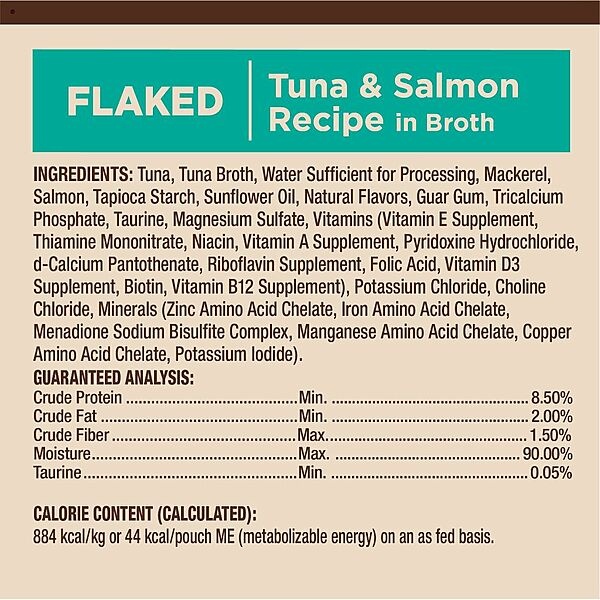 Wellness Cat Tiny Tasters Tuna & Salmon Flaked 1.75oz