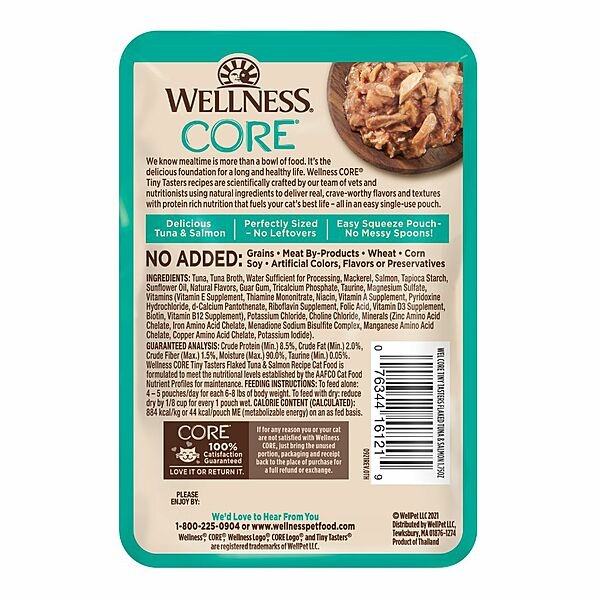 Wellness Cat Tiny Tasters Tuna & Salmon Flaked 1.75oz
