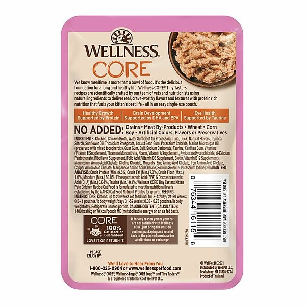 Wellness Kitten Tiny Tasters Chicken Pate 1.75oz