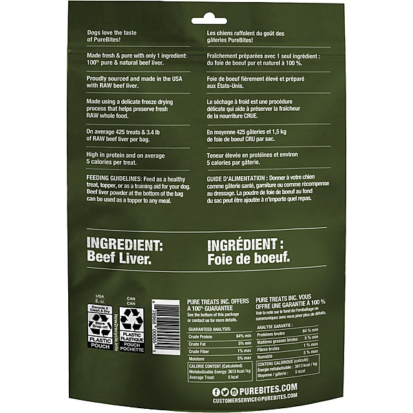 PureBites Beef Liver Treat Dog 470 g