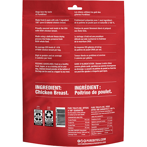 PureBites Chicken Breast Treat Dog 175 g