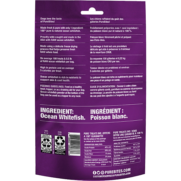 PureBites Ocean Whitefish Treats Dog 50 g