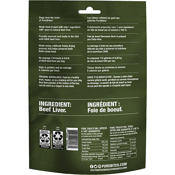 PureBites Beef Liver Treats Dog 120 g