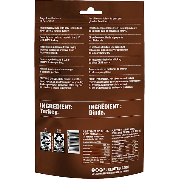PureBites Turkey Treats Dog 70 g