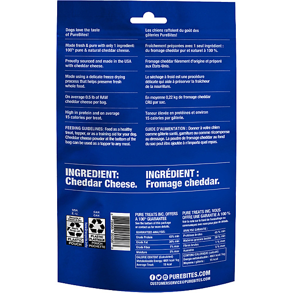 PureBites Cheddar Cheese Treats Dog 120 g