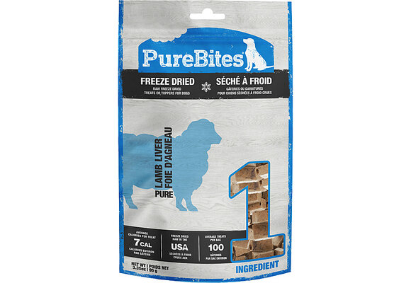 PureBites Lamb Liver Treats Dog 95 g