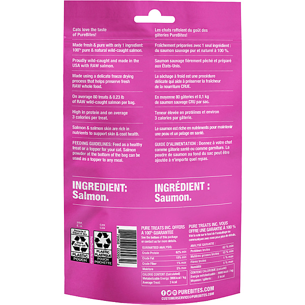 PureBites Wild Salmon Treats Cat 26 g