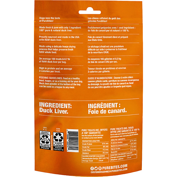 PureBites Dog Duck 74g