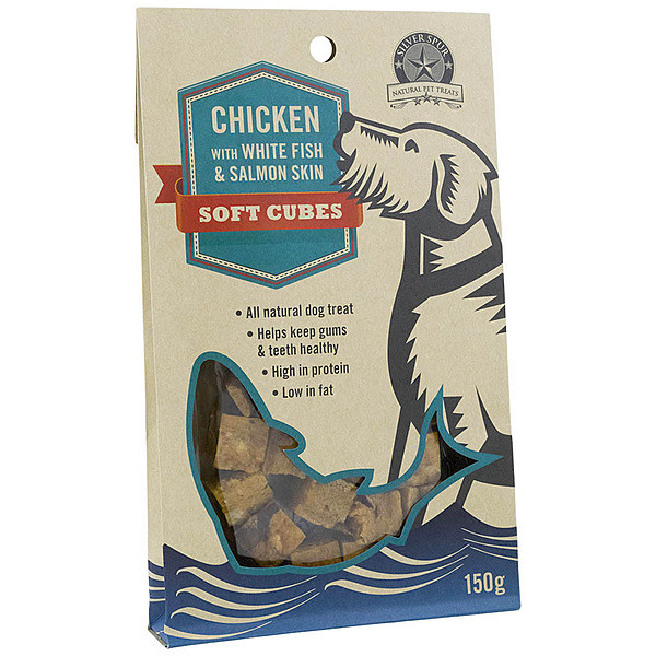 Silver Spur Soft Chicken w/Fish Cubes Dog 150 g