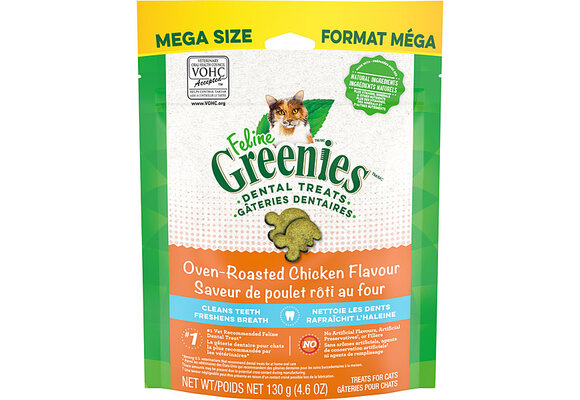 Greenies Feline Oven-Roasted Chicken Cat 4.6 oz