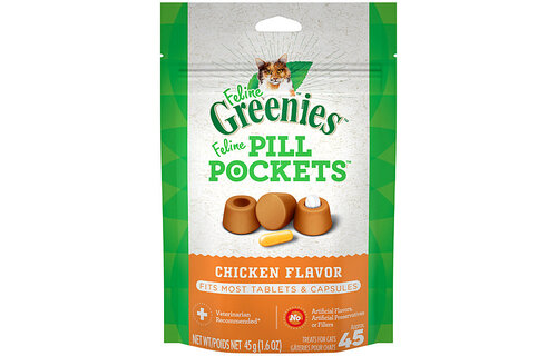 Greenies Pill Pocket Chicken Cat 45 cap 1.6 oz