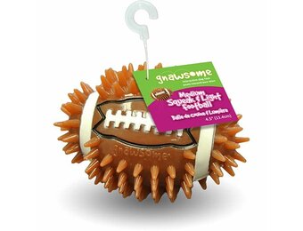 Gnawsome Squeak & Light Football 4.5"