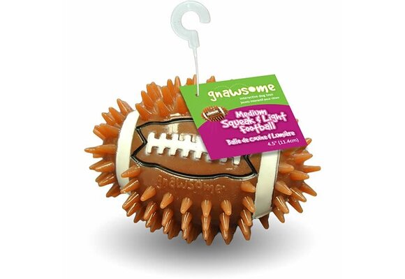 Gnawsome Squeak & Light Football 4.5"