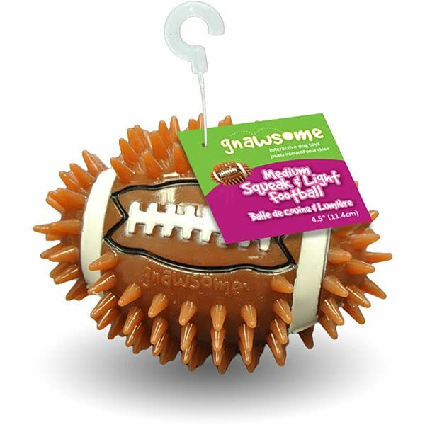 Gnawsome Squeak & Light Football 4.5"
