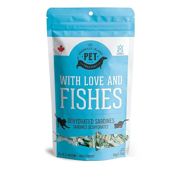 Granville Island Pet Treat Love & Fishes Sardine Treats 50g