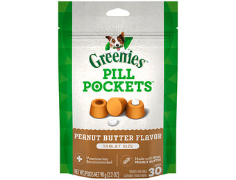 Greenies Pill Pocket Peanut Butter 30 Tab Dog 3.2 oz