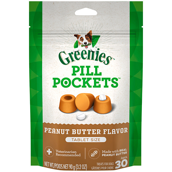 Greenies Pill Pocket Peanut Butter 30 Tab Dog 3.2 oz