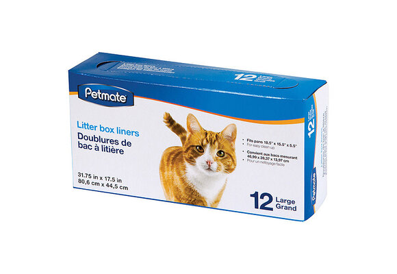 Petmate Litter Box Pan Liners Large 12pk
