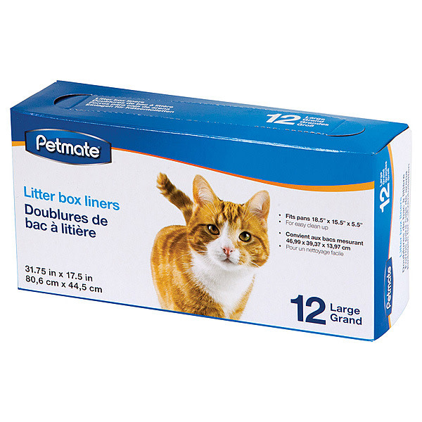 Petmate Litter Box Pan Liners Large 12pk