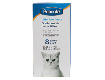 Petmate Litter Pan Liners Jumbo 8PK 36.75x19