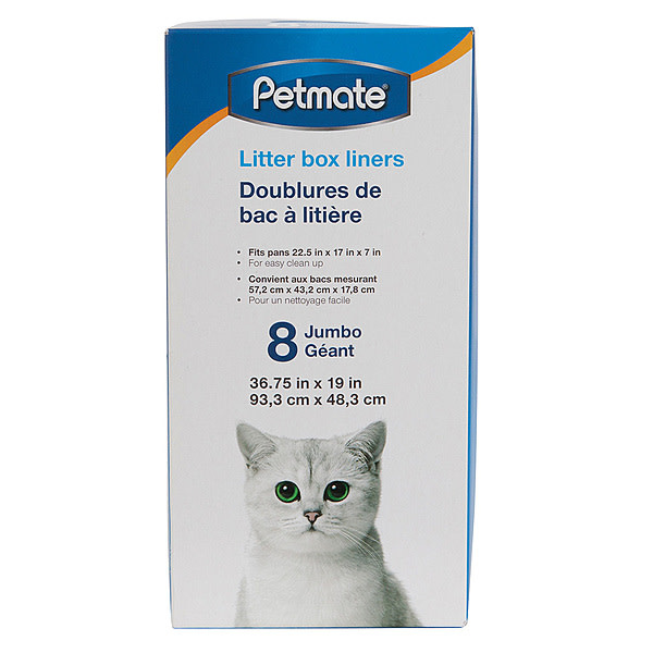 Petmate Litter Pan Liners Jumbo 8PK 36.75x19