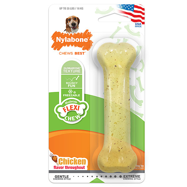 Nylabone Flexi-Chew Bone Chicken Wolf 0-35LB