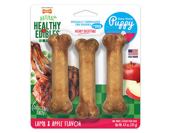 Nylabone Healthy Ed. Puppy Lamb/Apple 3pk