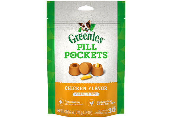 Greenies Pill Pocket Chicken 30 Cap Dog 7.9 oz
