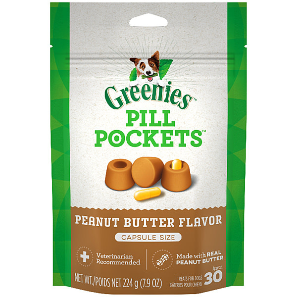 Greenies Pill Pocket Peanut Butter 30 Cap Dog 7.9 oz