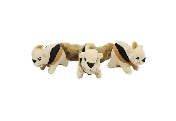Outward Hound Squeakin' Animals  Squirrel 3pk