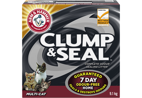 Arm & Hammer Clump & Seal Clumping Multi-Cat Litter 9.1 kg