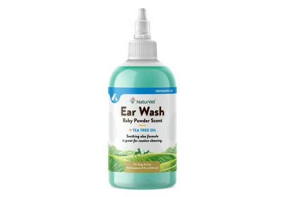 NaturVet Ear Wash with Tea Tree Oil 8oz
