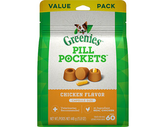 Greenies Pill Pocket Chicken 60 Cap Dog 15.8 oz