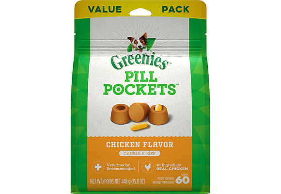 Greenies Pill Pocket Chicken 60 Cap Dog 15.8 oz