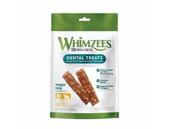 Whimzees Veggie Strip Treats Dog Medium 12+2 14 pk