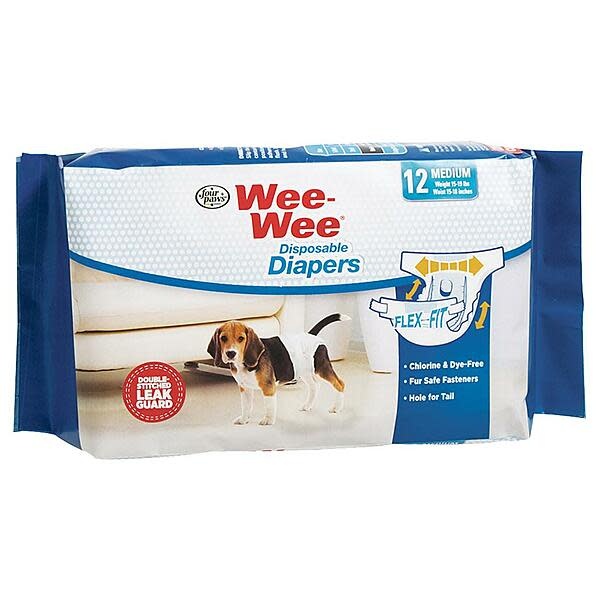 Wee Wee Disposable Diaper Medium 12pk