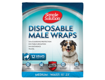 Simple Solution Disposable Male Dog Wrap Medium