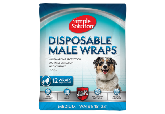 Simple Solution Disposable Male Dog Wrap Medium
