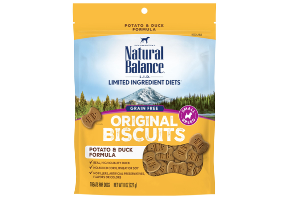 Natural Balance LID Duck/Pot Small Breed Treat Dog 8 oz