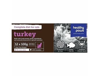 Healthy Paws Cat Complete Dinner Turkey 2.6lb