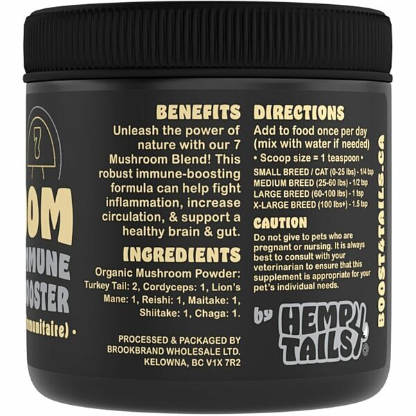 Boost4Tails 7 Mushroom Blend Immune Booster  Dog&Cat 150 gm