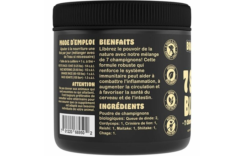 Boost4Tails 7 Mushroom Blend Immune Booster  Dog&Cat 150 gm