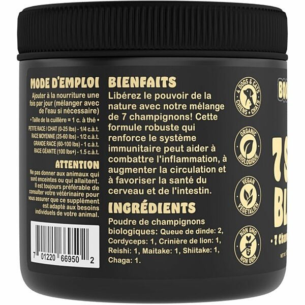 Boost4Tails 7 Mushroom Blend Immune Booster  Dog&Cat 150 gm