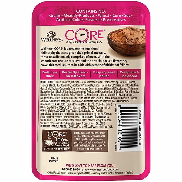 Wellness Cat Tiny Tasters Duck Pate 1.75oz