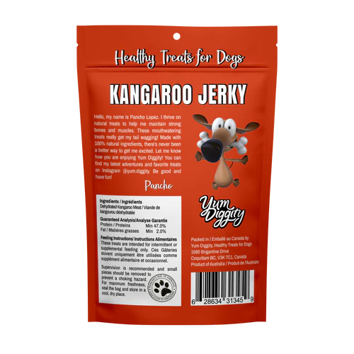 Yum Diggity  Kangaroo  Jerky Strips 100g